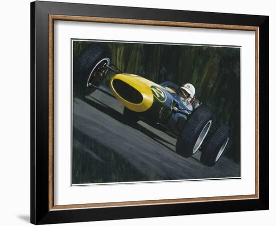 Blue Race Car-William Vanderdasson-Framed Giclee Print