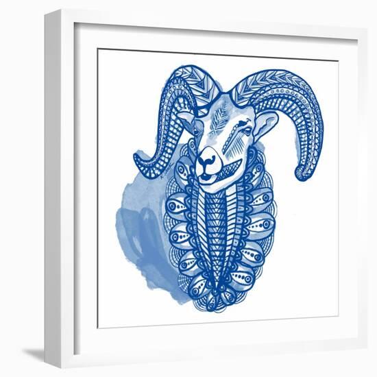 Blue Ram-Kerstin Stock-Framed Art Print