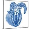 Blue Ram-Kerstin Stock-Mounted Art Print