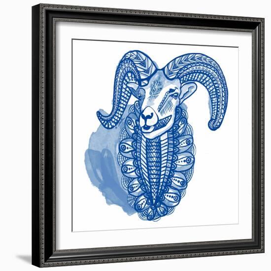 Blue Ram-Kerstin Stock-Framed Art Print