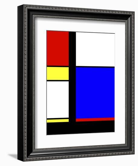 Blue Rectangle-Diana Ong-Framed Giclee Print