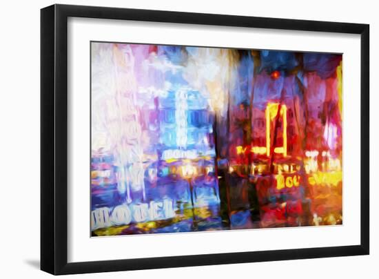 Blue & Red - In the Style of Oil Painting-Philippe Hugonnard-Framed Giclee Print