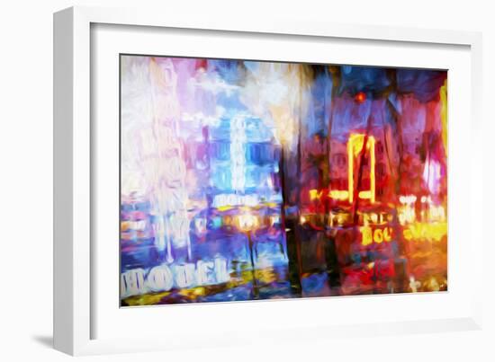 Blue & Red - In the Style of Oil Painting-Philippe Hugonnard-Framed Giclee Print