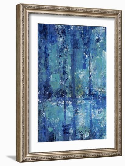 Blue Reflection Triptych I-Tim OToole-Framed Art Print