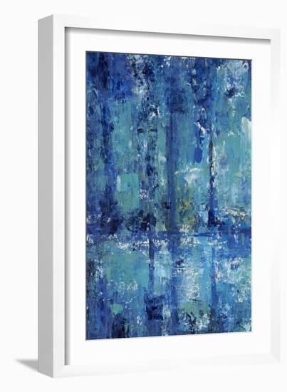 Blue Reflection Triptych I-Tim OToole-Framed Art Print