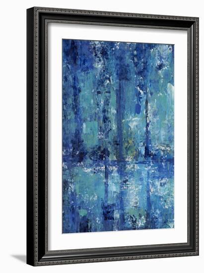 Blue Reflection Triptych I-Tim OToole-Framed Art Print