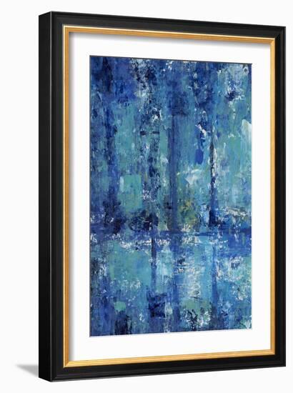 Blue Reflection Triptych I-Tim OToole-Framed Art Print