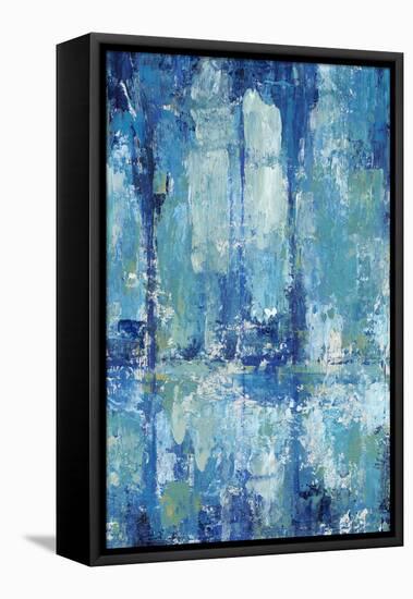 Blue Reflection Triptych II-Tim OToole-Framed Stretched Canvas