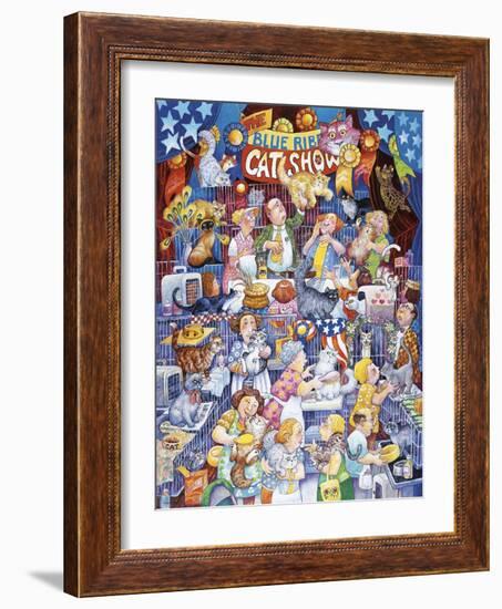 Blue Ribbon Cat Show-Bill Bell-Framed Giclee Print