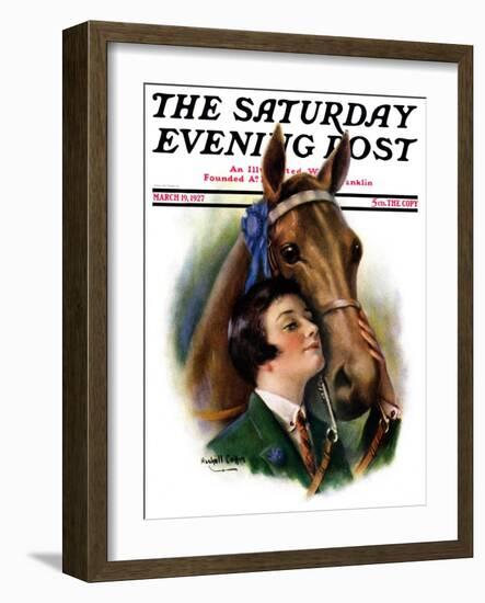 "Blue Ribbon Winner," Saturday Evening Post Cover, March 19, 1927-William Haskell Coffin-Framed Giclee Print