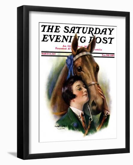 "Blue Ribbon Winner," Saturday Evening Post Cover, March 19, 1927-William Haskell Coffin-Framed Giclee Print
