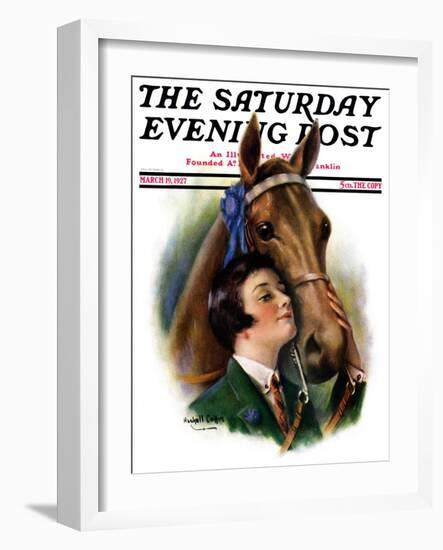 "Blue Ribbon Winner," Saturday Evening Post Cover, March 19, 1927-William Haskell Coffin-Framed Giclee Print