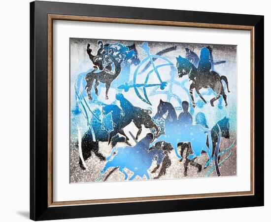 Blue Riders, 2000-Gloria Wallington-Framed Giclee Print