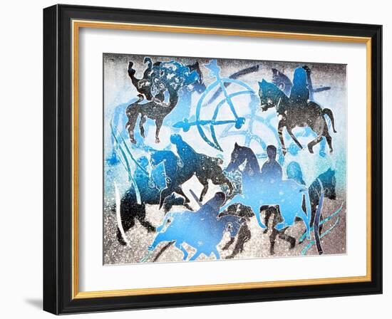 Blue Riders, 2000-Gloria Wallington-Framed Giclee Print