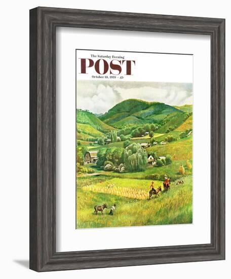 "Blue Ridge Burro Ride" Saturday Evening Post Cover, October 10, 1959-John Clymer-Framed Giclee Print