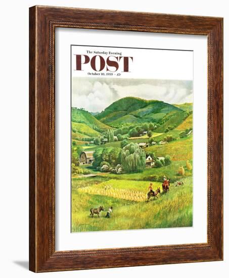 "Blue Ridge Burro Ride" Saturday Evening Post Cover, October 10, 1959-John Clymer-Framed Giclee Print