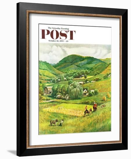 "Blue Ridge Burro Ride" Saturday Evening Post Cover, October 10, 1959-John Clymer-Framed Giclee Print