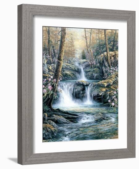 Blue Ridge Falls-Egidio Antonaccio-Framed Art Print