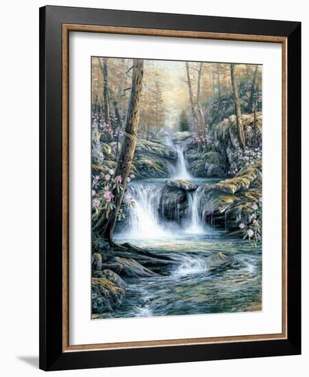 Blue Ridge Falls-Egidio Antonaccio-Framed Art Print