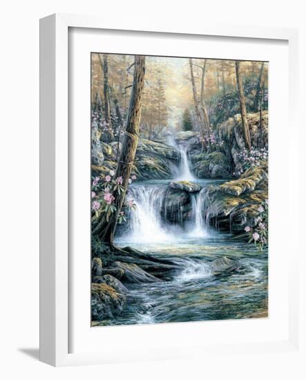 Blue Ridge Falls-Egidio Antonaccio-Framed Art Print