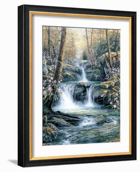 Blue Ridge Falls-Egidio Antonaccio-Framed Art Print