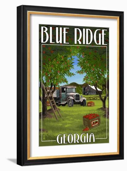 Blue Ridge, Georgia - Apple Harvest-Lantern Press-Framed Art Print