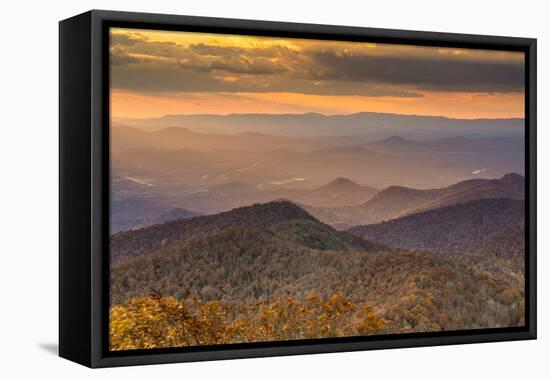 Blue Ridge Mountains at Dusk in North Georgia, Usa.-SeanPavonePhoto-Framed Premier Image Canvas