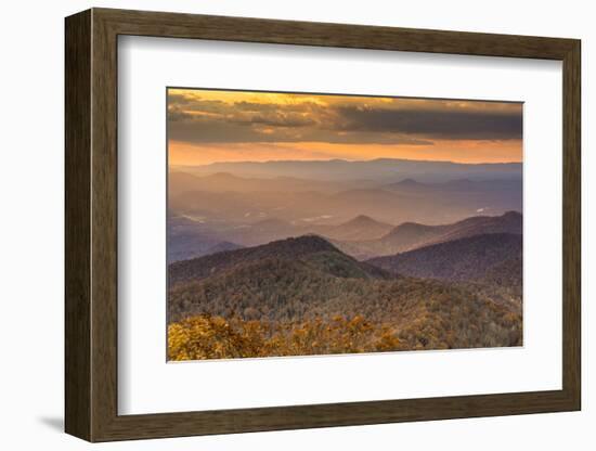 Blue Ridge Mountains at Dusk in North Georgia, Usa.-SeanPavonePhoto-Framed Photographic Print