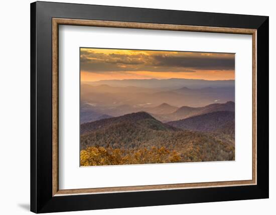 Blue Ridge Mountains at Dusk in North Georgia, Usa.-SeanPavonePhoto-Framed Photographic Print