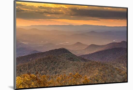 Blue Ridge Mountains at Dusk in North Georgia, Usa.-SeanPavonePhoto-Mounted Photographic Print
