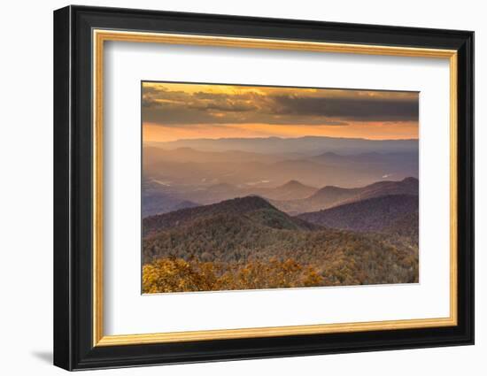 Blue Ridge Mountains at Dusk in North Georgia, Usa.-SeanPavonePhoto-Framed Photographic Print