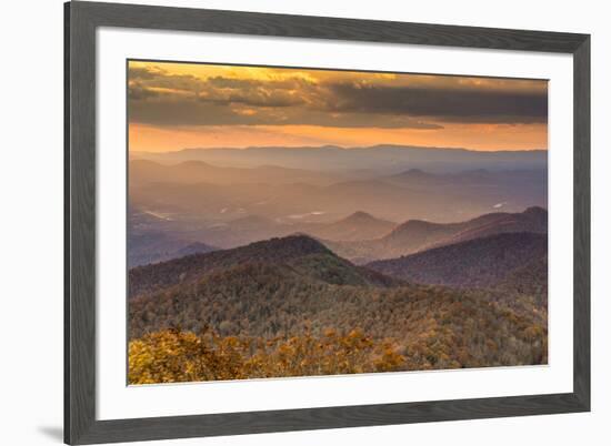 Blue Ridge Mountains at Dusk in North Georgia, Usa.-SeanPavonePhoto-Framed Photographic Print