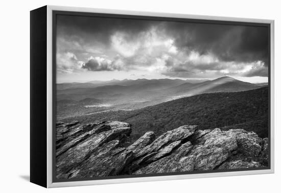 Blue Ridge Parkway Grandfather Mountain Rough Ridge Scenic Landscape Overlook-daveallenphoto-Framed Premier Image Canvas