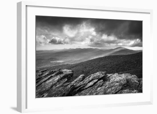 Blue Ridge Parkway Grandfather Mountain Rough Ridge Scenic Landscape Overlook-daveallenphoto-Framed Photographic Print