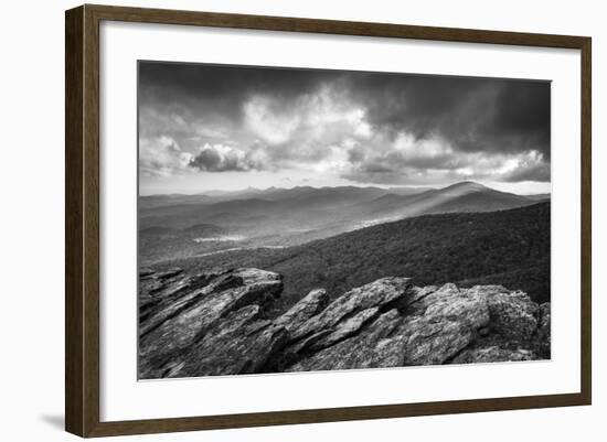 Blue Ridge Parkway Grandfather Mountain Rough Ridge Scenic Landscape Overlook-daveallenphoto-Framed Photographic Print