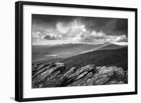 Blue Ridge Parkway Grandfather Mountain Rough Ridge Scenic Landscape Overlook-daveallenphoto-Framed Photographic Print