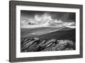 Blue Ridge Parkway Grandfather Mountain Rough Ridge Scenic Landscape Overlook-daveallenphoto-Framed Photographic Print