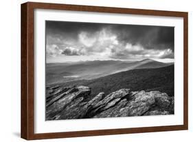 Blue Ridge Parkway Grandfather Mountain Rough Ridge Scenic Landscape Overlook-daveallenphoto-Framed Photographic Print