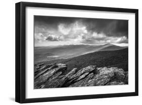 Blue Ridge Parkway Grandfather Mountain Rough Ridge Scenic Landscape Overlook-daveallenphoto-Framed Photographic Print