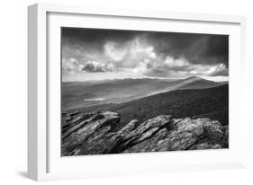 Blue Ridge Parkway Grandfather Mountain Rough Ridge Scenic Landscape Overlook-daveallenphoto-Framed Photographic Print