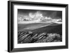 Blue Ridge Parkway Grandfather Mountain Rough Ridge Scenic Landscape Overlook-daveallenphoto-Framed Photographic Print