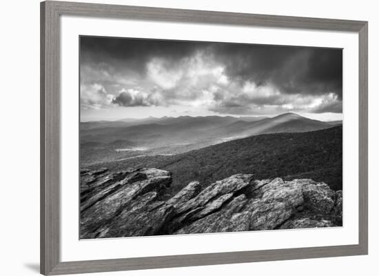 Blue Ridge Parkway Grandfather Mountain Rough Ridge Scenic Landscape Overlook-daveallenphoto-Framed Photographic Print