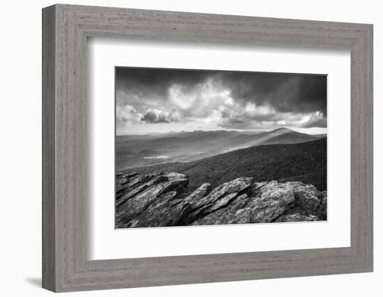 Blue Ridge Parkway Grandfather Mountain Rough Ridge Scenic Landscape Overlook-daveallenphoto-Framed Photographic Print