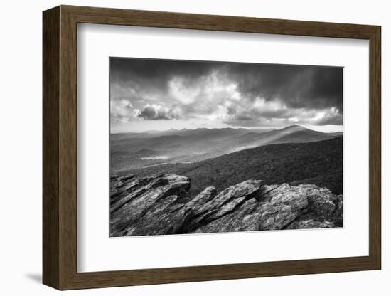 Blue Ridge Parkway Grandfather Mountain Rough Ridge Scenic Landscape Overlook-daveallenphoto-Framed Photographic Print