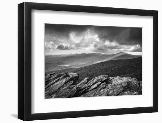 Blue Ridge Parkway Grandfather Mountain Rough Ridge Scenic Landscape Overlook-daveallenphoto-Framed Photographic Print