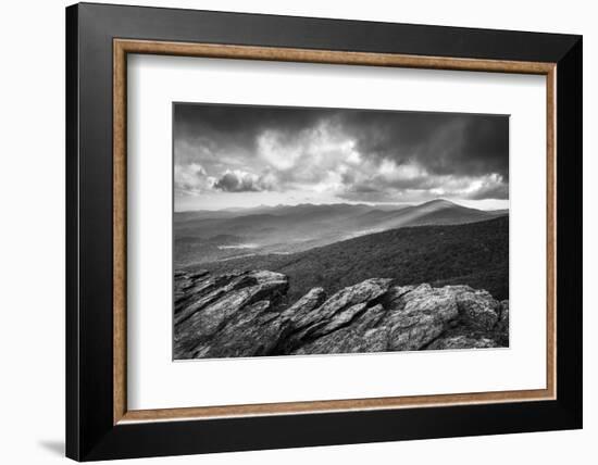 Blue Ridge Parkway Grandfather Mountain Rough Ridge Scenic Landscape Overlook-daveallenphoto-Framed Photographic Print