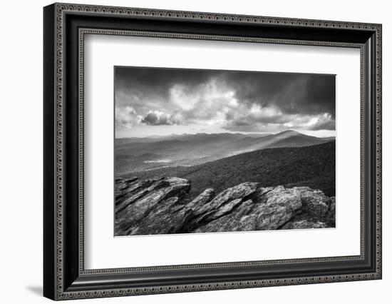 Blue Ridge Parkway Grandfather Mountain Rough Ridge Scenic Landscape Overlook-daveallenphoto-Framed Photographic Print