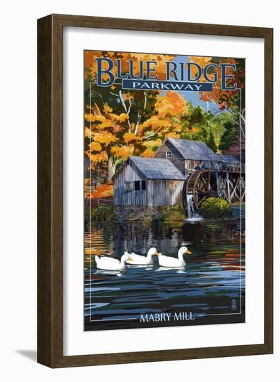 Blue Ridge Parkway - Mabry Mill-Lantern Press-Framed Art Print