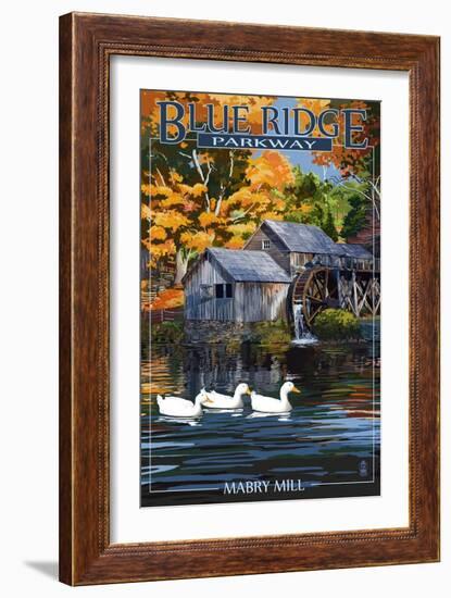 Blue Ridge Parkway - Mabry Mill-Lantern Press-Framed Art Print