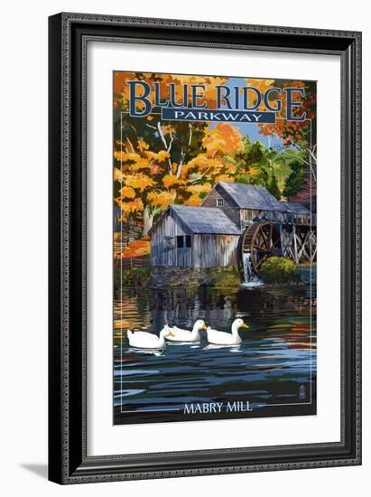 Blue Ridge Parkway - Mabry Mill-Lantern Press-Framed Art Print